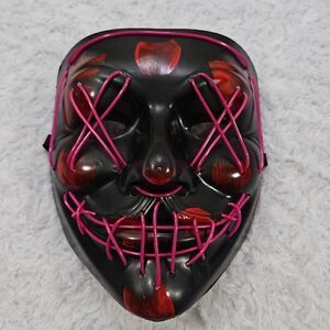 The Purge Halloween Scary Mask LED Light Up Battery Cosplay Rave Costume Party
